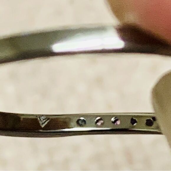 Silpada Sterling Silver Pink Crystal Chevron Ring - Picture 3 of 3